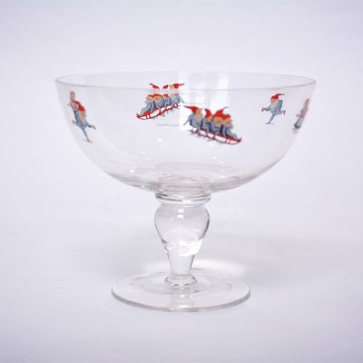 chất lượng Large Diameter Crystal Glass Fruit Bowl , Crystal Salad Serving Bowl With Stand nhà máy sản xuất
