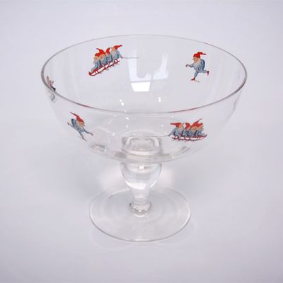 chất lượng Large Diameter Crystal Glass Fruit Bowl , Crystal Salad Serving Bowl With Stand nhà máy sản xuất