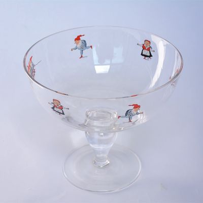 chất lượng Large Diameter Crystal Glass Fruit Bowl , Crystal Salad Serving Bowl With Stand nhà máy sản xuất