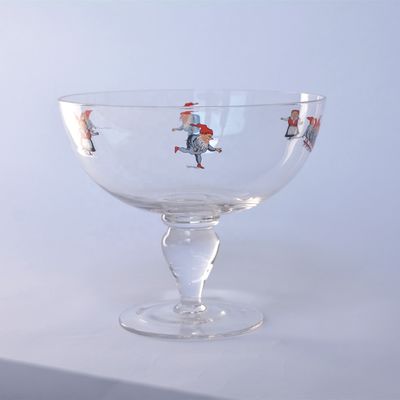 chất lượng Large Diameter Crystal Glass Fruit Bowl , Crystal Salad Serving Bowl With Stand nhà máy sản xuất