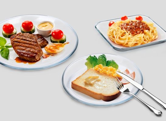 chất lượng Heat Resistant Borosilicate Round Charger Plates For Micwave nhà máy sản xuất