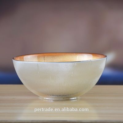 chất lượng Silver Gold Decorated Glass Charger Plates For Salad Bowl nhà máy sản xuất