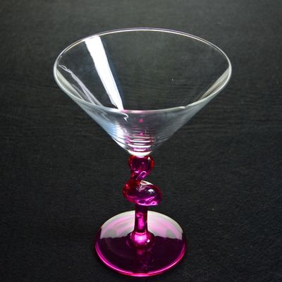 chất lượng Pink Color  Flamingo Shaped Stem Cocktail Crystal Glasses nhà máy sản xuất