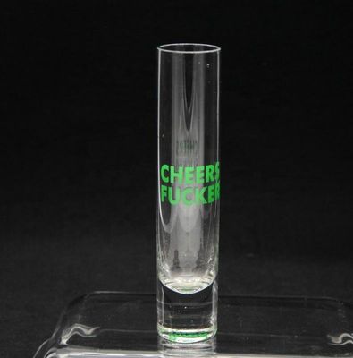 chất lượng Long Sparkling Crystal Cocktail Glasses With Color Decal nhà máy sản xuất