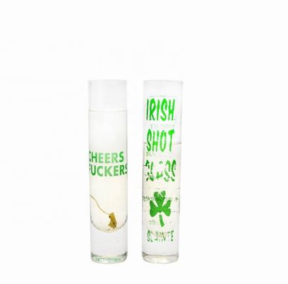 chất lượng Long Sparkling Crystal Cocktail Glasses With Color Decal nhà máy sản xuất