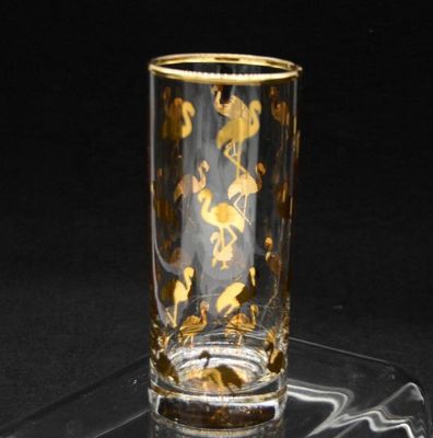 chất lượng Golden Flamingo Printed Crystal Highball Glasses For Restaurant nhà máy sản xuất
