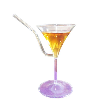 chất lượng Borosilicate Vintage Cocktail Glasses With Straw nhà máy sản xuất