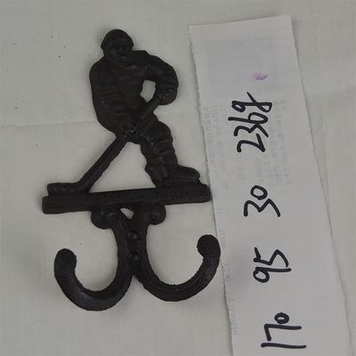 chất lượng Ice Hockey Rustic Cast Iron Coat Hooks Cast Iron Crafts nhà máy sản xuất