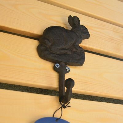chất lượng Antique Cute Rabbit Cast Iron Hat Hooks Cast Iron Crafts nhà máy sản xuất