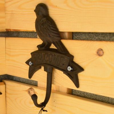 chất lượng Antique Wall Mount Bird shape Black Iron Coat Hooks nhà máy sản xuất