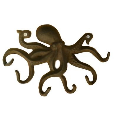 chất lượng Wall Mounted Creative Octopus Cast Iron Hat Hooks nhà máy sản xuất