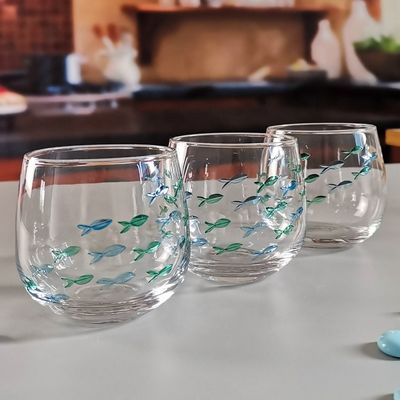 chất lượng Engraved Color Paint Short Tumbler Glass For Beverage nhà máy sản xuất