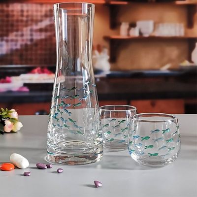 chất lượng Engraved Color Paint Short Tumbler Glass For Beverage nhà máy sản xuất