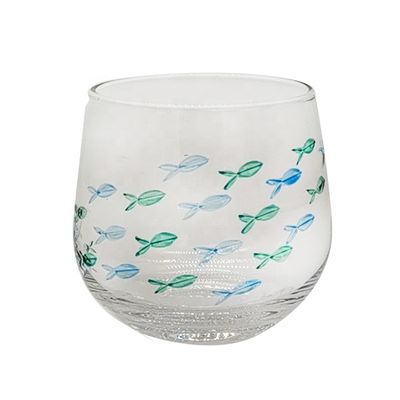 chất lượng Engraved Color Paint Short Tumbler Glass For Beverage nhà máy sản xuất