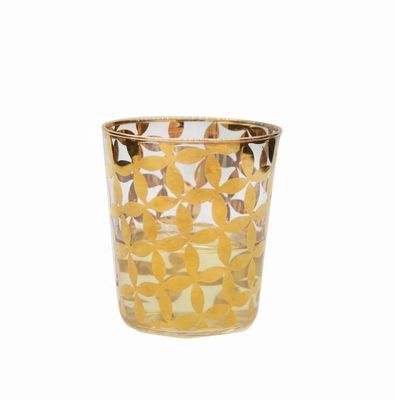 chất lượng Gold Print High End Stemless Wine Glass Tumbler , Crystal Highball Glasses nhà máy sản xuất