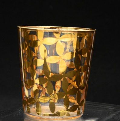 chất lượng Gold Print High End Stemless Wine Glass Tumbler , Crystal Highball Glasses nhà máy sản xuất