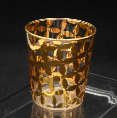 chất lượng Gold Print High End Stemless Wine Glass Tumbler , Crystal Highball Glasses nhà máy sản xuất