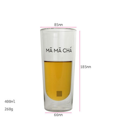 chất lượng Double Wall Heat Resistant Round Tall Tumbler Glass nhà máy sản xuất