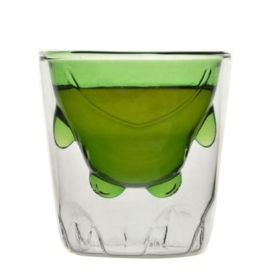 chất lượng Green Borosilicate Double Layer Colored Drinking Glasses nhà máy sản xuất