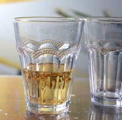 chất lượng Stemless Embossed Multiple Tangent 10 Oz Glass Tumbler nhà máy sản xuất