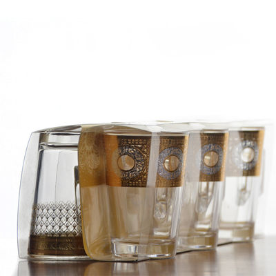chất lượng Golden Decorated Gold Decal Tumbler Drinking Glasses nhà máy sản xuất