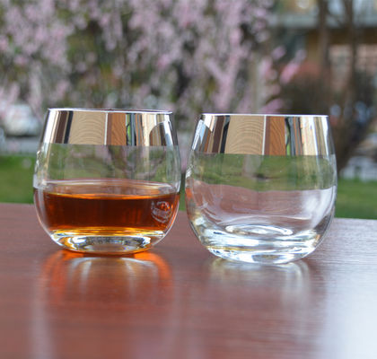 chất lượng Silver Rim Ion Plated Platinum Tumbler Drinking Glasses nhà máy sản xuất