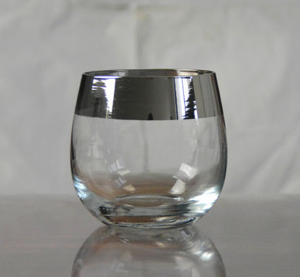 chất lượng Silver Rim Ion Plated Platinum Tumbler Drinking Glasses nhà máy sản xuất