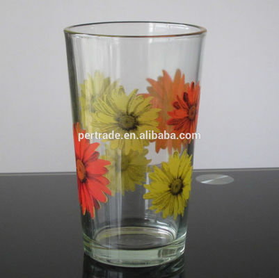 chất lượng Silk Printed Blooming Daisy 16 Oz Highball Glasses nhà máy sản xuất