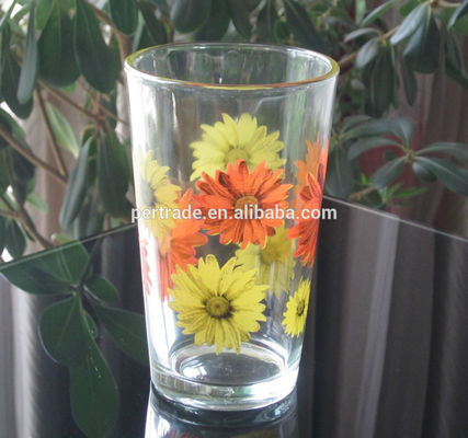 chất lượng Silk Printed Blooming Daisy 16 Oz Highball Glasses nhà máy sản xuất