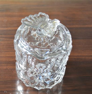 chất lượng Butterfly Embossed Creative Crystal Glass Storage Jars nhà máy sản xuất