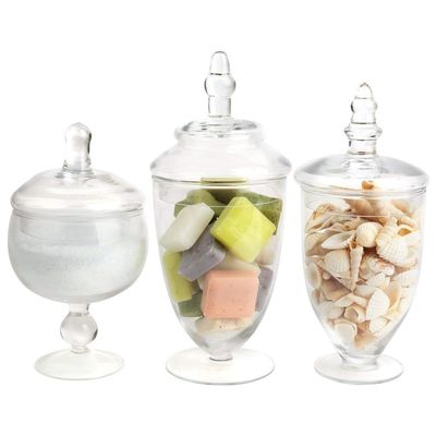 chất lượng Multipurpose Set Of 3 Clear Glass Jars For Kitchen nhà máy sản xuất