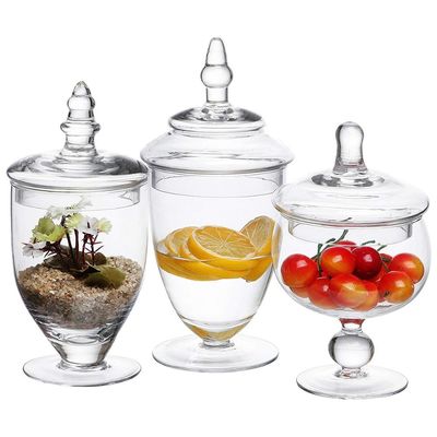 chất lượng Multipurpose Set Of 3 Clear Glass Jars For Kitchen nhà máy sản xuất