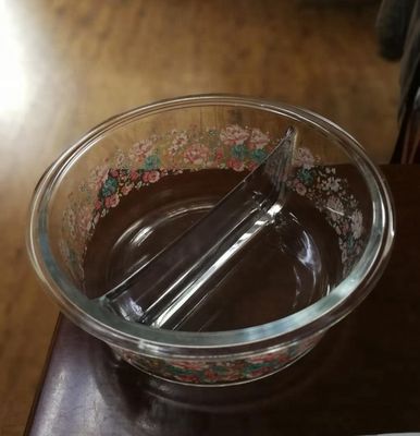 chất lượng Two Pots Borosilicate Clear Glass Storage Jars , Glass Bowls With Lids nhà máy sản xuất