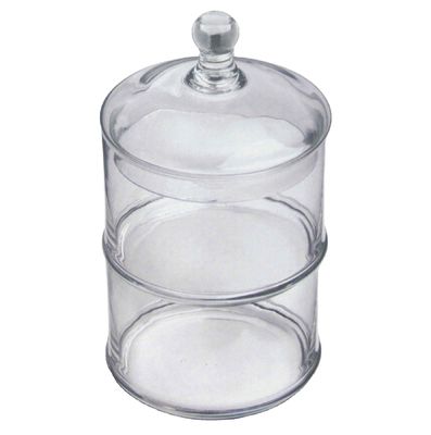 chất lượng Handblown 3 Layer Stackable Storage Jars With Lids nhà máy sản xuất