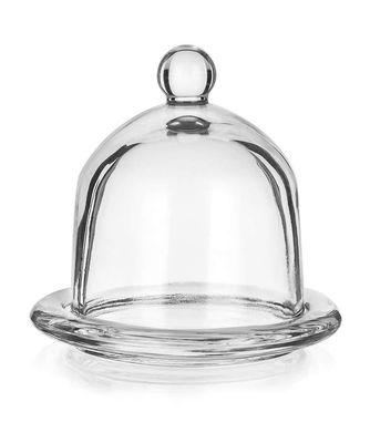 chất lượng Transparent Oval Lead Free Glass Butter Keeper ,  Clear Butter Plate nhà máy sản xuất