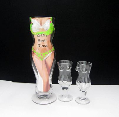 chất lượng Handmade Bikini Beauty Shaped LFGB Unique Shot Glasses nhà máy sản xuất
