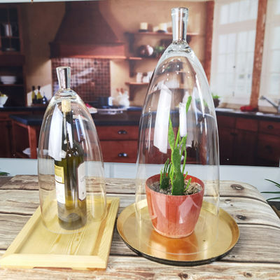 chất lượng Transparent Lead Free Handled 21" Glass Dome Cloche nhà máy sản xuất