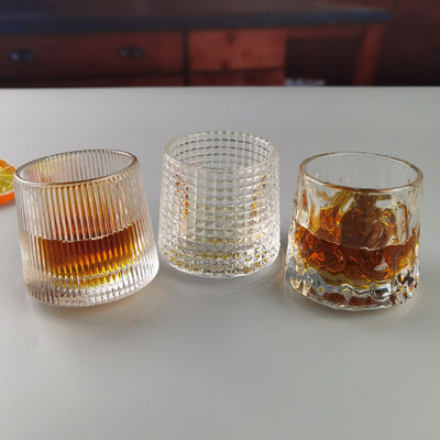 chất lượng Lead Free  FDA Embossed Handmade Whiskey Glass Turning Bottom nhà máy sản xuất